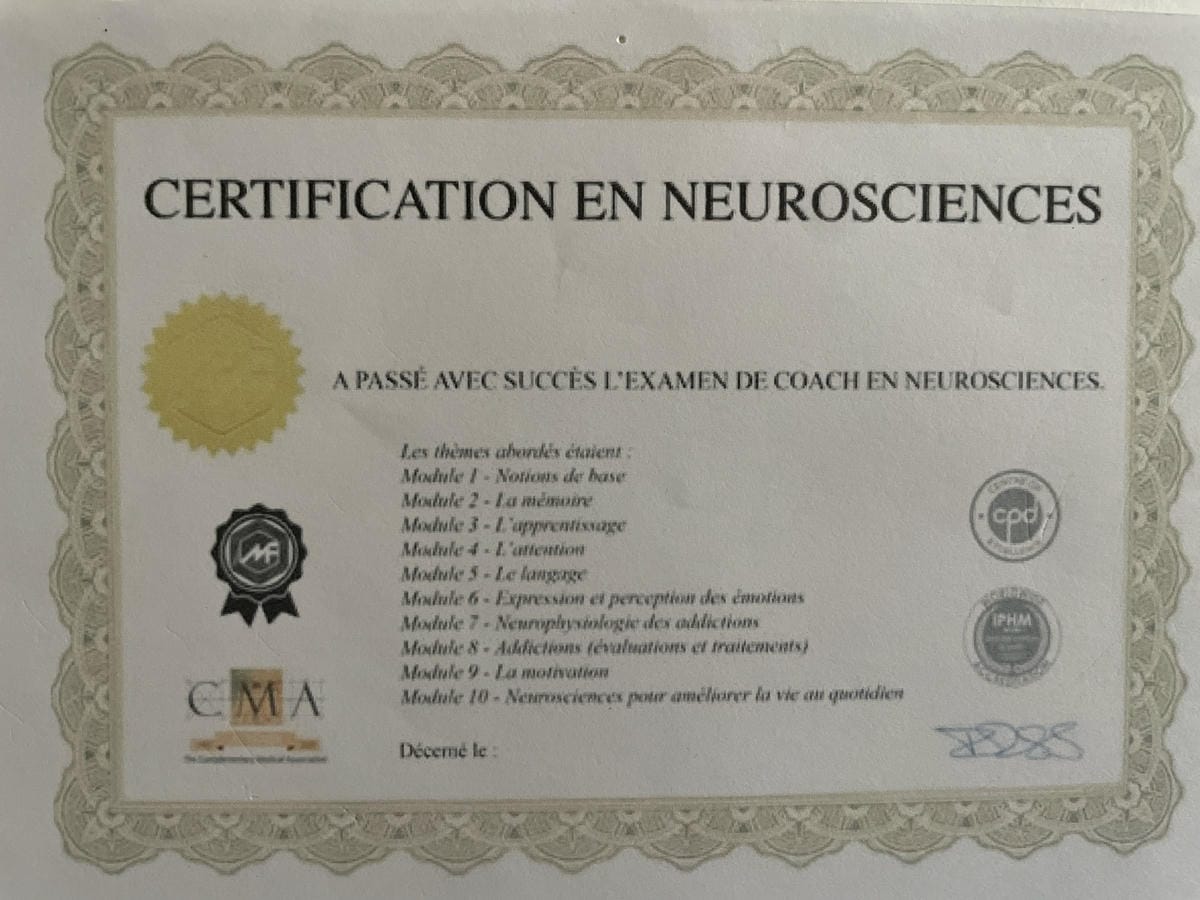 Certification Neurosciences
